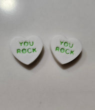 Load image into Gallery viewer, 3d Printed Candy Conversation Heart Pins or Earrings Made in America