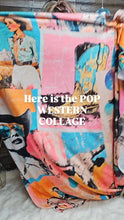 Load image into Gallery viewer, Pop Western Retro Cowgirl Collage Throw Blanket 60" x 80" Made in America