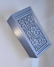 Load image into Gallery viewer, 3d Print Silver Tooled Trinket Gift Box or Keychain or Wall Cross