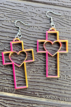 Load image into Gallery viewer, 3D Print Christian Cross Faith Earrings Made in America