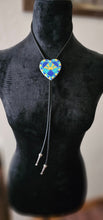 Load image into Gallery viewer, Turquoise Sunrise 3D Inlay Heart Bolo Tie Necklace
