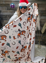 Load image into Gallery viewer, Rodeo Cowboy Throw Blanket Ultra-Soft Micro Fleece Blanket 60" x 80" Made in America