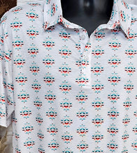 Load image into Gallery viewer, Serape Aztec Polo Style Shirt