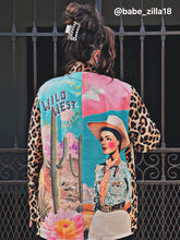 Load image into Gallery viewer, Baha Ranch Retro Pop Western Wild West Leopard Blazer
