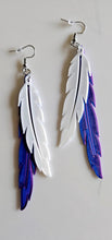 Load image into Gallery viewer, 3D Print Double Feather Boho Earrings Made in America