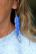Load image into Gallery viewer, 3D Print Double Feather Boho Earrings Made in America