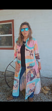 Load image into Gallery viewer, Baha Ranch Retro Pop Western Button Up Shirt Dress Duster