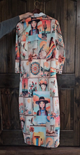 Load image into Gallery viewer, Colores de Mexico Pictures of the Southwest Button-Up Long Sleeve Shirt Dress Duster