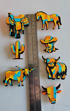 Load image into Gallery viewer, 3d Printed Farm Western Longorn Horse Cow Magnet Made in America