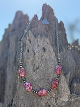 Load image into Gallery viewer, Rosewood Mosaic Beaded Chain Necklace