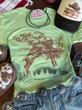 Load image into Gallery viewer, Santa Riding Rudolph Graphic Tee