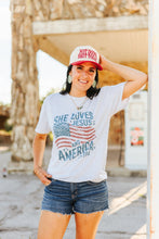 Load image into Gallery viewer, She Loves Jesus & America Graphic Tee