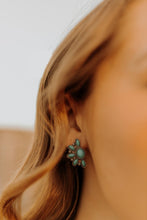 Load image into Gallery viewer, Small Turquoise Cluster Stud Earrings