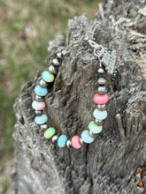 Load image into Gallery viewer, Sterling Silver Spring Pastel Opal Bracelet