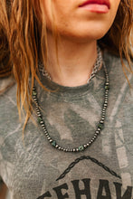 Load image into Gallery viewer, Sterling Silver Turquoise Flat Bead Necklace