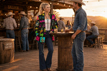 Load image into Gallery viewer, Baha Ranch The Last Roundup Western Blazer in Black