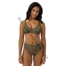 Load image into Gallery viewer, Yeehaw Turquoise Tooled Leather Print Bikini