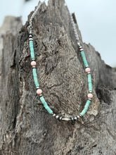 Load image into Gallery viewer, Turquoise And Blush Beaded Necklace