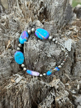 Load image into Gallery viewer, Turquoise Twilight Oval Beaded Bracelet