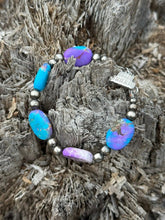 Load image into Gallery viewer, Turquoise Twilight Oval Beaded Bracelet