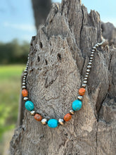 Load image into Gallery viewer, Western Coral Apple Beaded Necklace