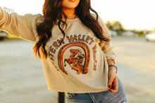 Load image into Gallery viewer, Western Valley Ranch Raw Hem Graphic Sweater