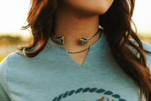 Load image into Gallery viewer, Wild & West Raw Cut Hem and V-neck Graphic Tee