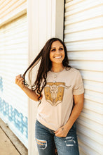 Load image into Gallery viewer, Wild West Steer Skull Graphic Tee