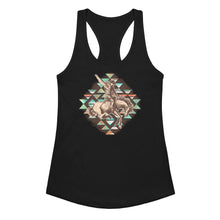 Load image into Gallery viewer, Aztec Cowboy Women’s Fitted Racerback Tank Top