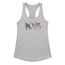 Load image into Gallery viewer, Ranch Horse Trio Women’s Fitted Racerback Tank Top