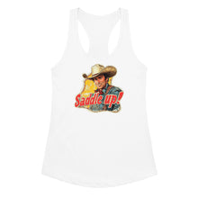 Load image into Gallery viewer, Saddle Up! Vintage Western Women’s Fitted Racerback Tank Top