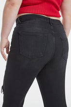 Load image into Gallery viewer, BAYEAS Full Size High Waist Distressed Raw Hem Flare Jeans
