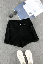 Load image into Gallery viewer, Distressed Cuffed Denim Shorts