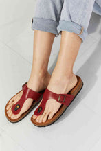 Load image into Gallery viewer, MMShoes Drift Away T-Strap Flip-Flop in Wine
