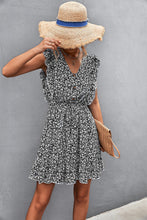 Load image into Gallery viewer, Ditsy Floral Ruffled V-Neck Dress
