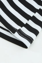 Load image into Gallery viewer, Striped Tie-Waist Frill Trim V-Neck Dress