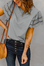 Load image into Gallery viewer, Round Neck Flutter Sleeve Top