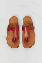 Load image into Gallery viewer, MMShoes Drift Away T-Strap Flip-Flop in Wine