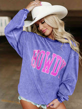 Load image into Gallery viewer, Full Size HOWDY Graphic Round Neck Sweatshirt