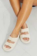 Load image into Gallery viewer, Qupid Comfy Casual Rubber Slide Sandal in Cream