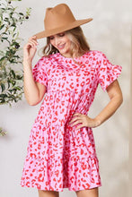 Load image into Gallery viewer, Double Take Short Flounce Sleeve Tiered Dress