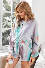Load image into Gallery viewer, Quarter-Button Top and Drawstring Shorts Loungewear Set