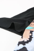 Load image into Gallery viewer, Printed Zip-Collar Short Raglan Sleeve Tee
