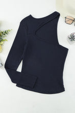 Load image into Gallery viewer, Cutout One-Shoulder Ribbed Top