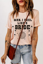Load image into Gallery viewer, Graphic Cuffed Sleeve Round Neck T-Shirt