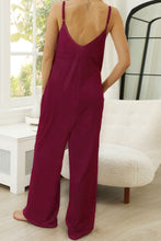 Load image into Gallery viewer, Scoop Neck Spaghetti Strap Pocket Jumpsuit