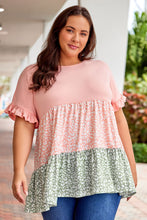 Load image into Gallery viewer, Plus Size Leopard Tiered Blouse