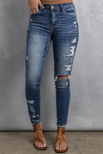 Load image into Gallery viewer, Distressed High Waist Skinny Jeans