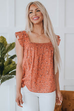 Load image into Gallery viewer, Floral Smocked Square Neck Top