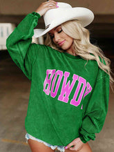Load image into Gallery viewer, Full Size HOWDY Graphic Round Neck Sweatshirt